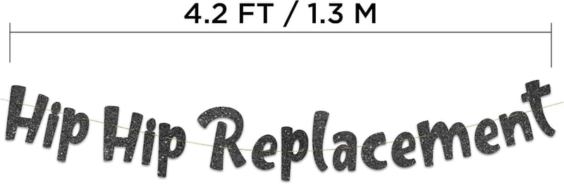 Black Glitter Happy Birthday Banner - Men's Party Decorations