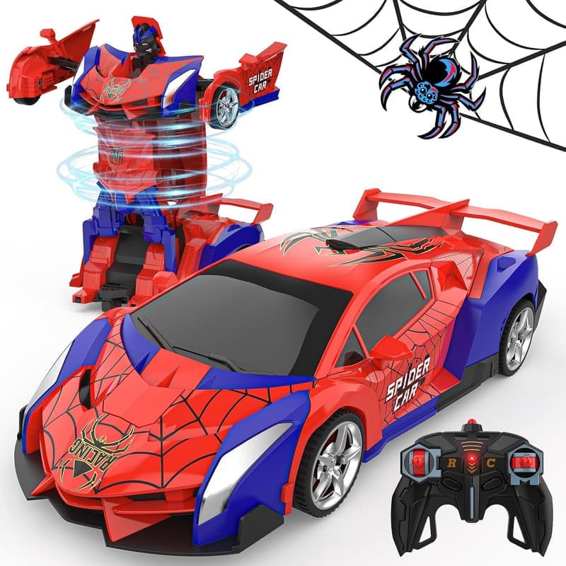 Transforming Robot Remote Control Car Toy for Boys 3-12