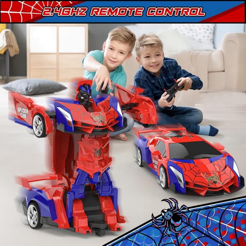 Transforming Robot Remote Control Car Toy for Boys 3-12