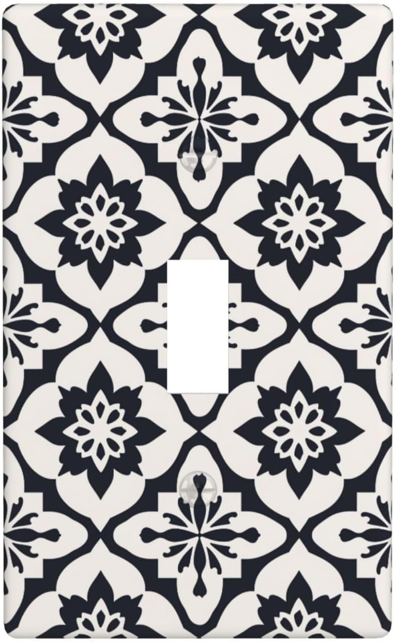 Funny Black and White Decorative Light Switch Cover for Women