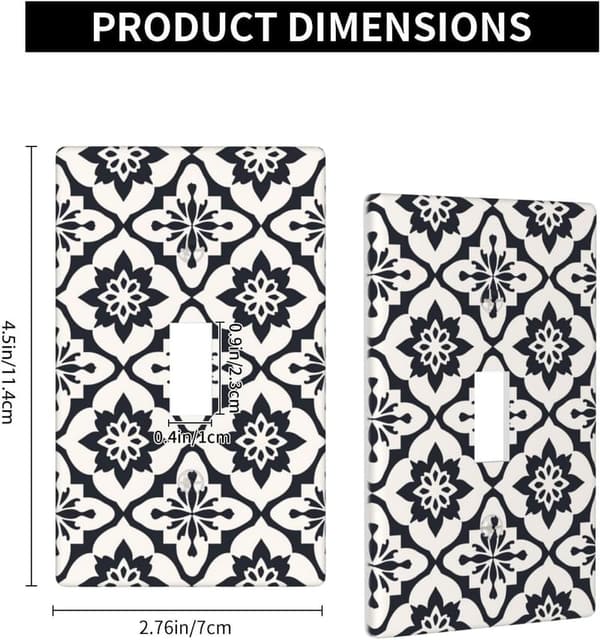 Funny Black and White Decorative Light Switch Cover for Women