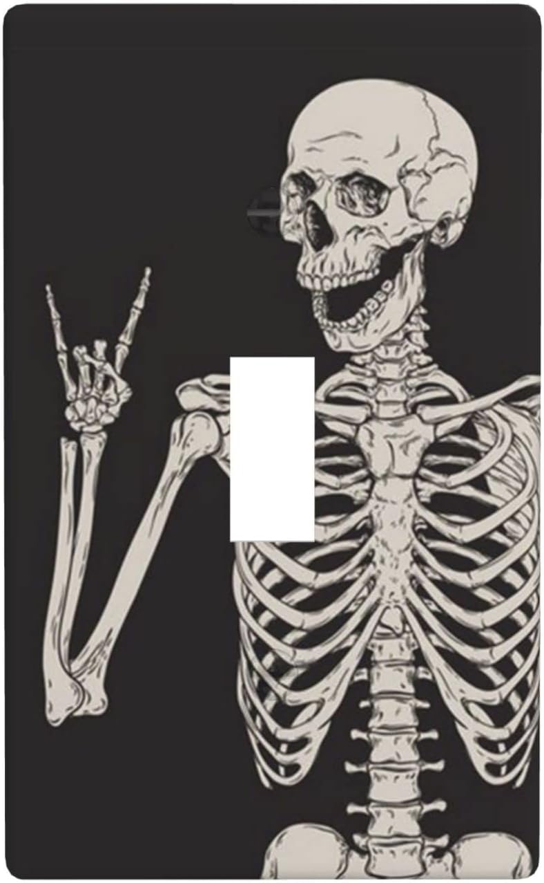 Rock Skull Decorative Light Switch Cover - 1-Gang Wall Plate