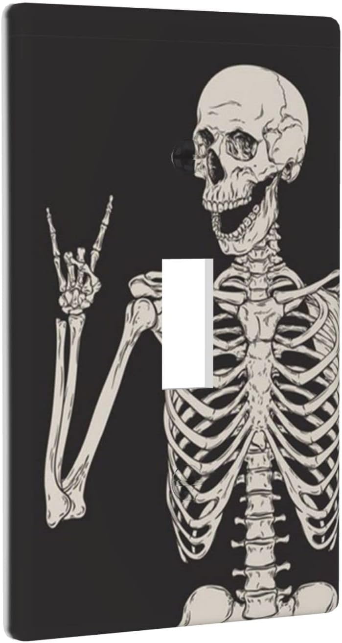Rock Skull Decorative Light Switch Cover - 1-Gang Wall Plate