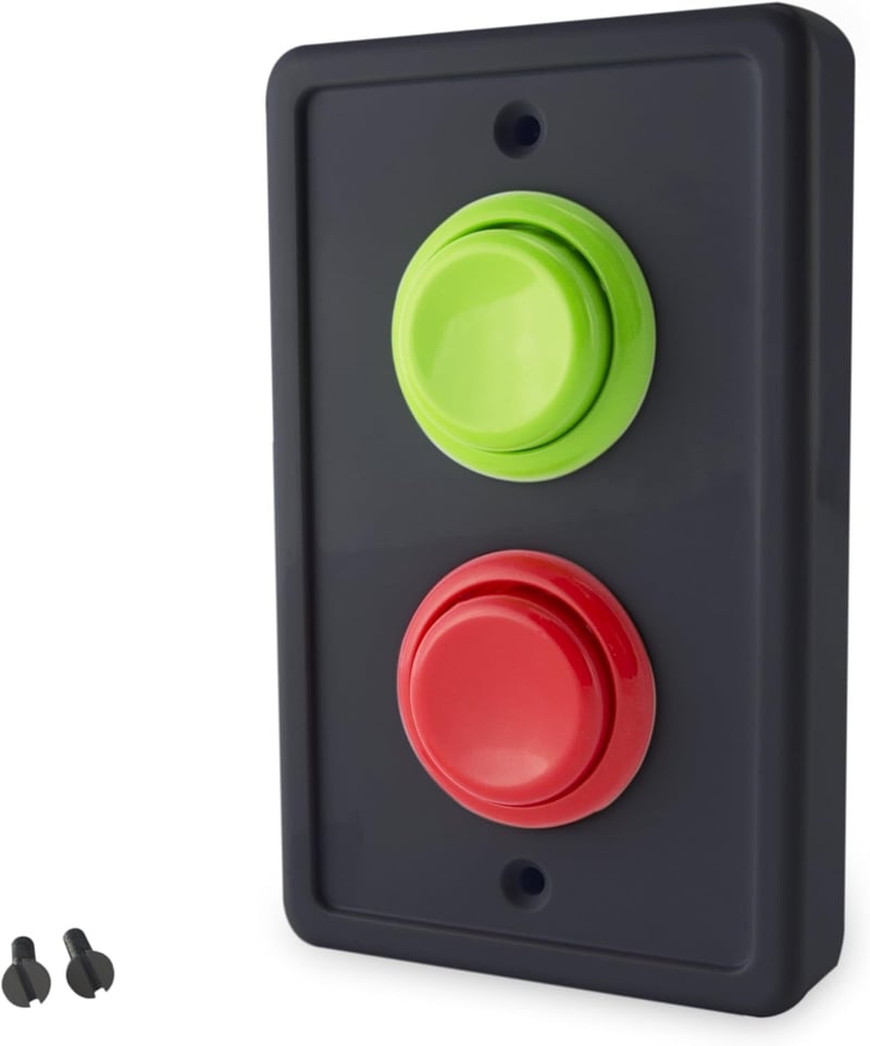 Arcade Game Room Light Switch Plate Cover - Black/Green/Red