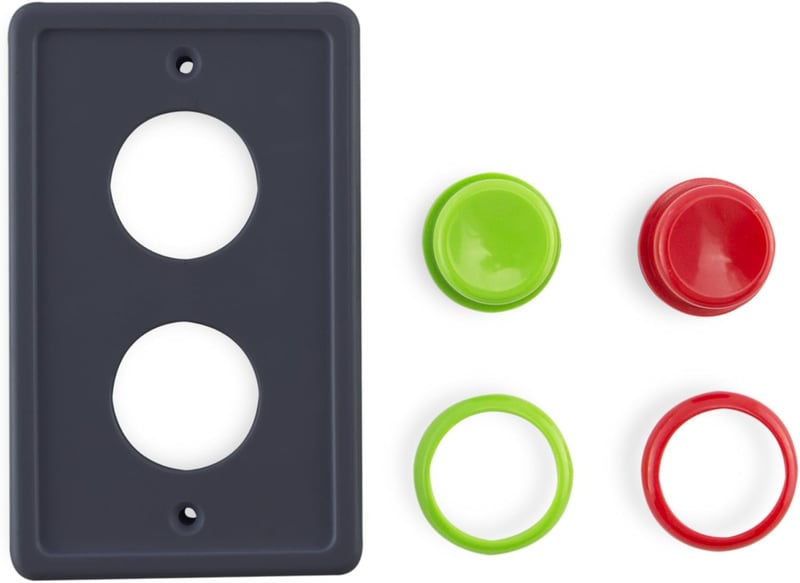 Arcade Game Room Light Switch Plate Cover - Black/Green/Red