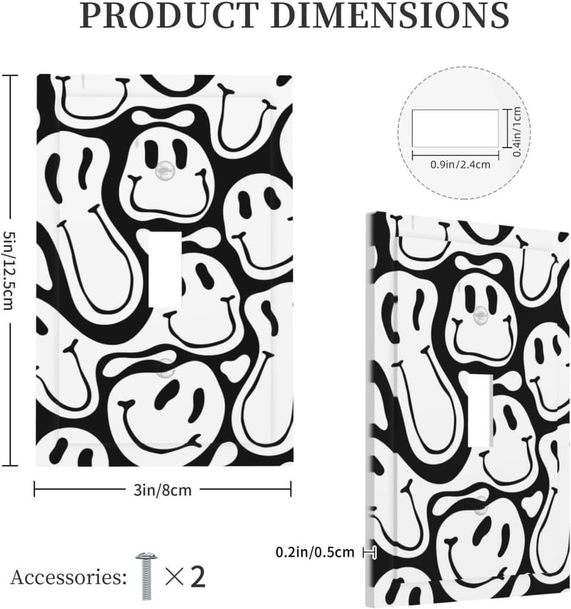 Cute Hippie Light Switch Cover for Nursery & Bedroom