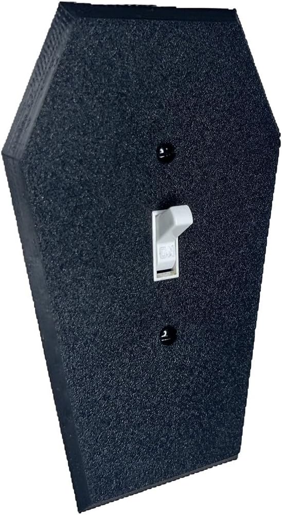 Gothic Black Coffin Light Switch Cover for Halloween Decor