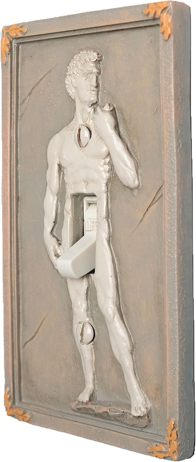 3D Michelangelo David Polyresin Light Switch Cover