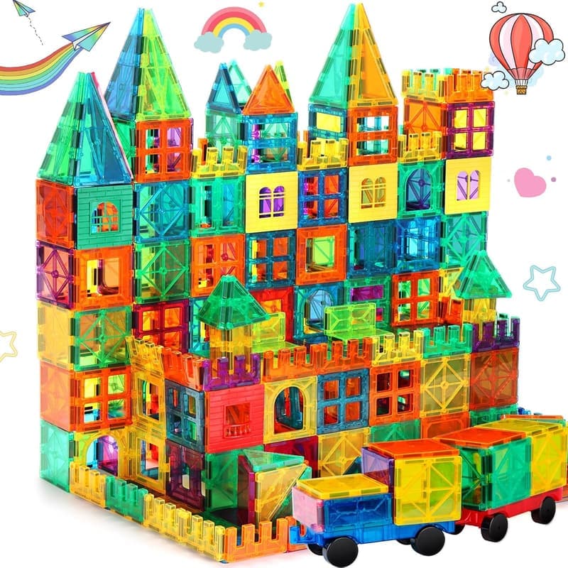 STEM Magnetic Building Blocks Set, 100PCS for Kids 3+