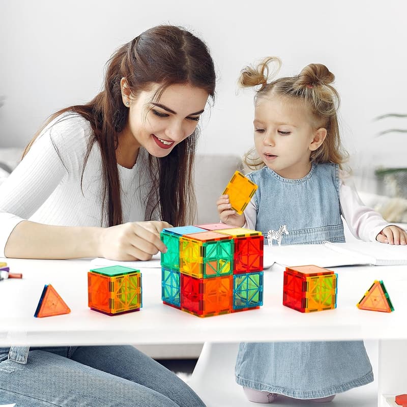 STEM Magnetic Building Blocks Set, 100PCS for Kids 3+