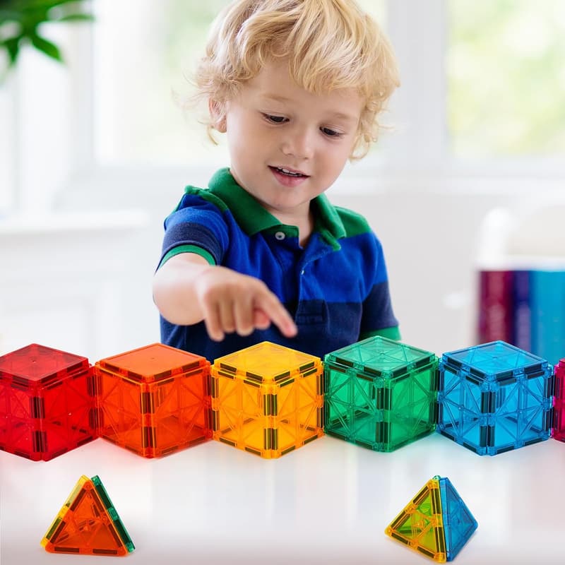 STEM Magnetic Building Blocks Set, 100PCS for Kids 3+