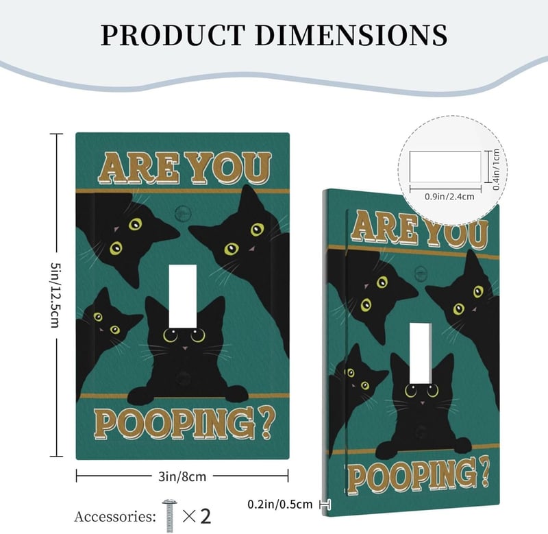 Cute Black Cat Decorative Light Switch Cover for Home Decor