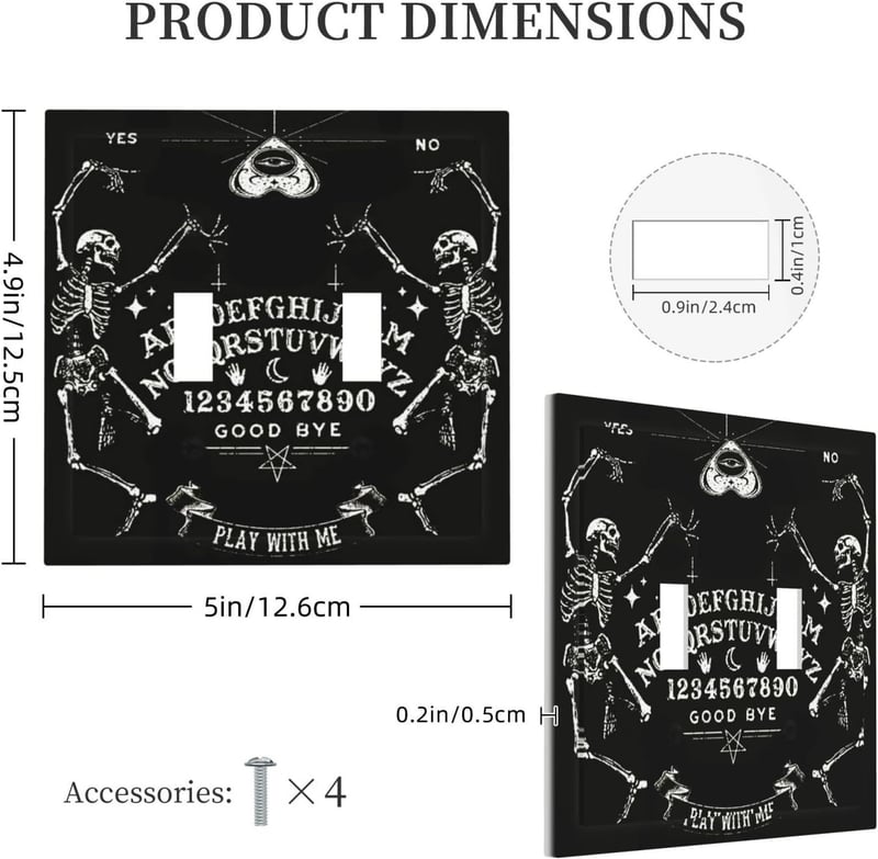Halloween Jumbo Skull Light Switch Wall Plate, 2-Gang Decor