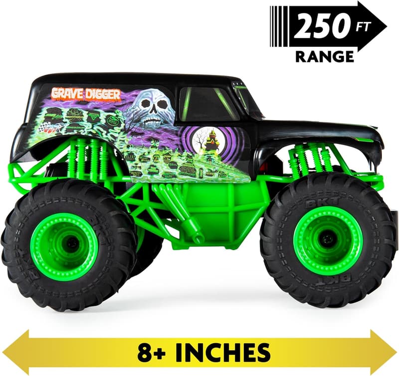 Grave Digger Remote Control Monster Truck for Kids, 1:24 Scale