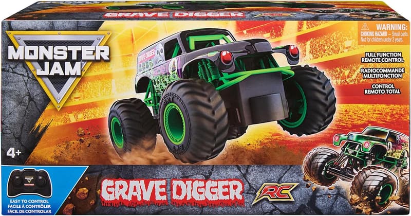Grave Digger Remote Control Monster Truck for Kids, 1:24 Scale