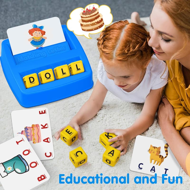 ABC Matching Letter Game for Kids Ages 4-8 - Perfect Christmas Gift