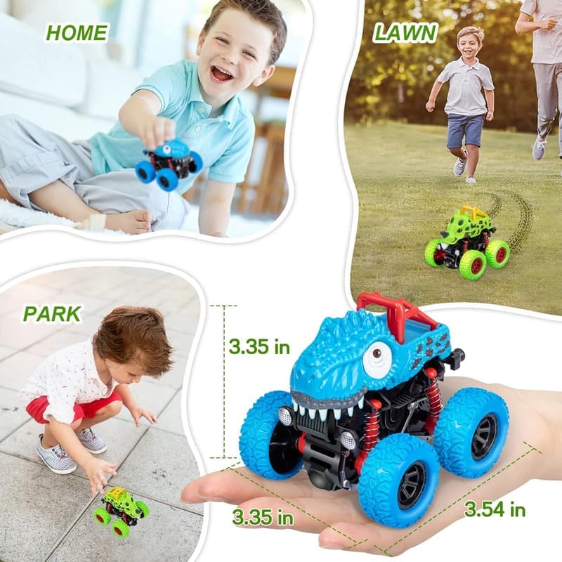 Dinosaur Push-and-Go Cars Toy for Toddlers Ages 2-6
