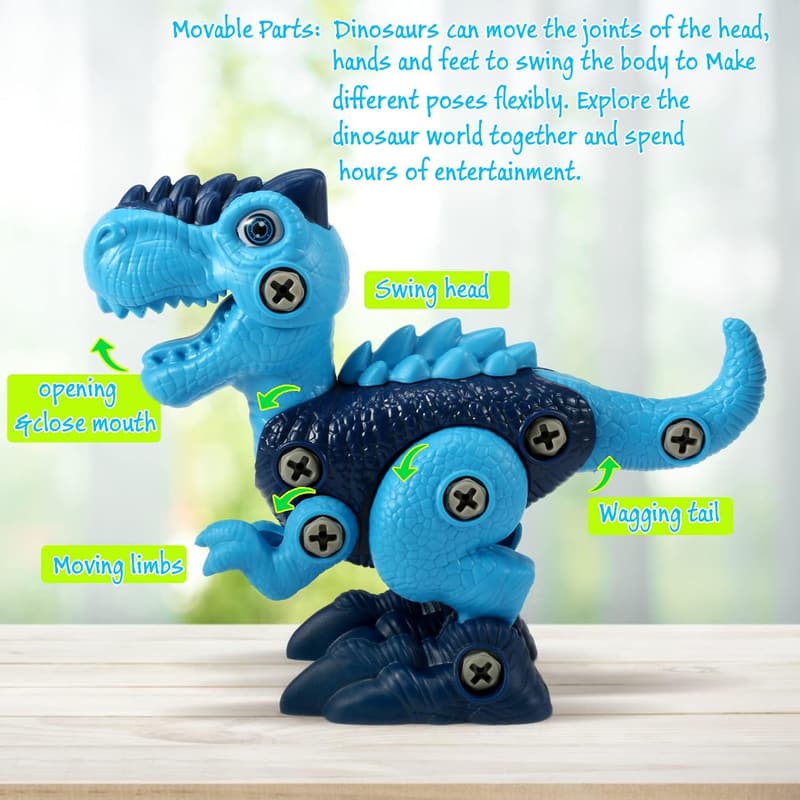 STEM Take Apart Dinosaur Toys with Electric Drill for Kids 3-8