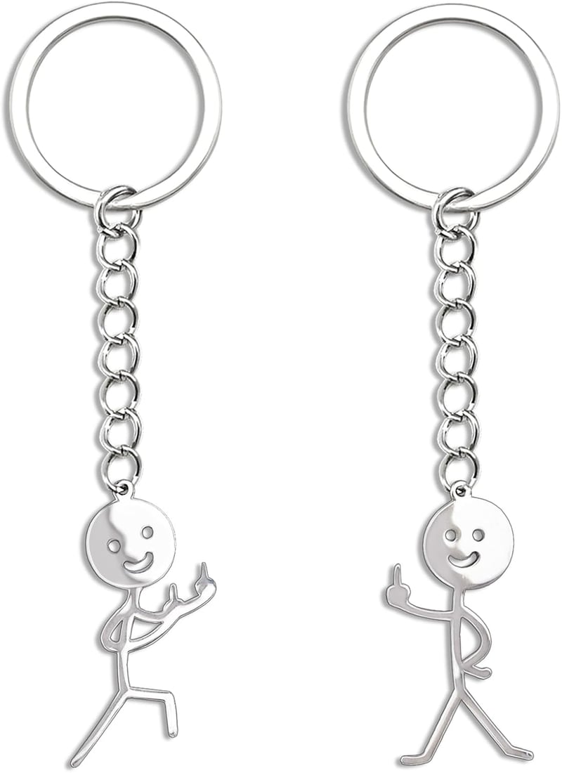 Valentine's Day Middle Finger Keychain for Couples