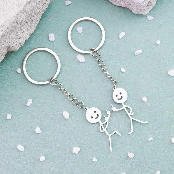 Valentine's Day Middle Finger Keychain for Couples