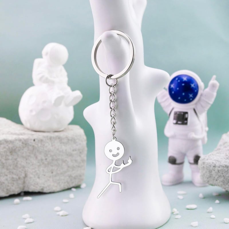 Valentine's Day Middle Finger Keychain for Couples