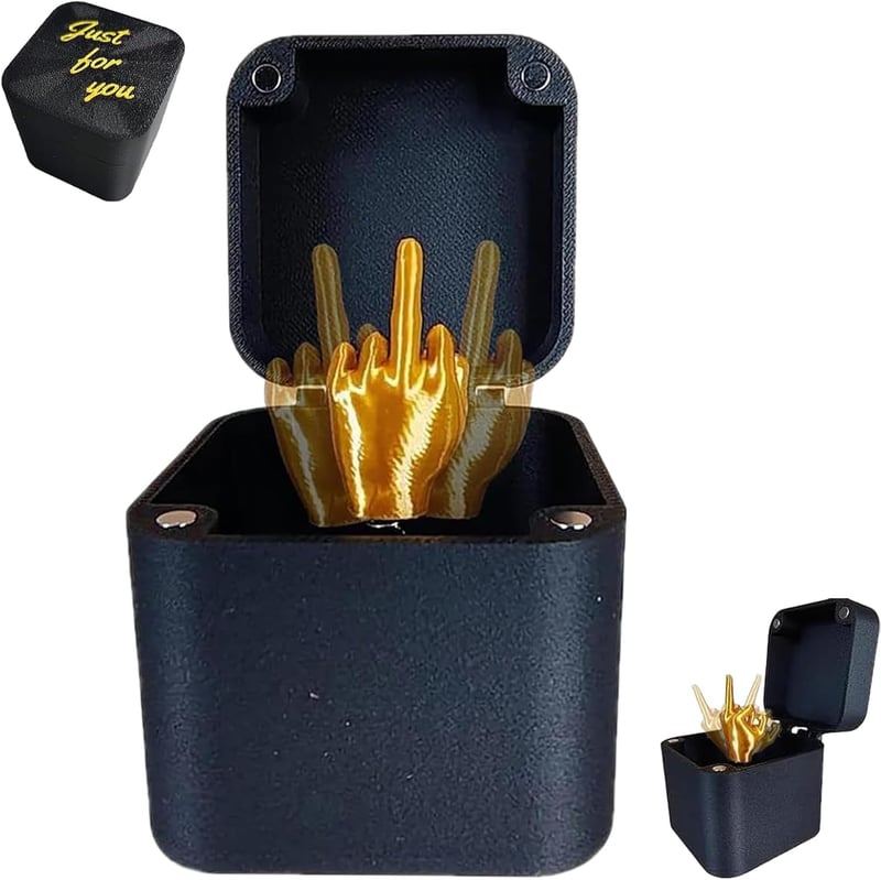Funny Middle Finger Box Gag Gift for Men