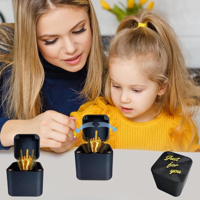 Funny Middle Finger Box Gag Gift for Men