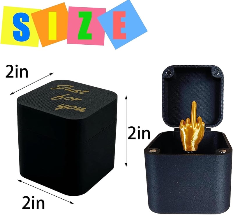Funny Middle Finger Box Gag Gift for Men