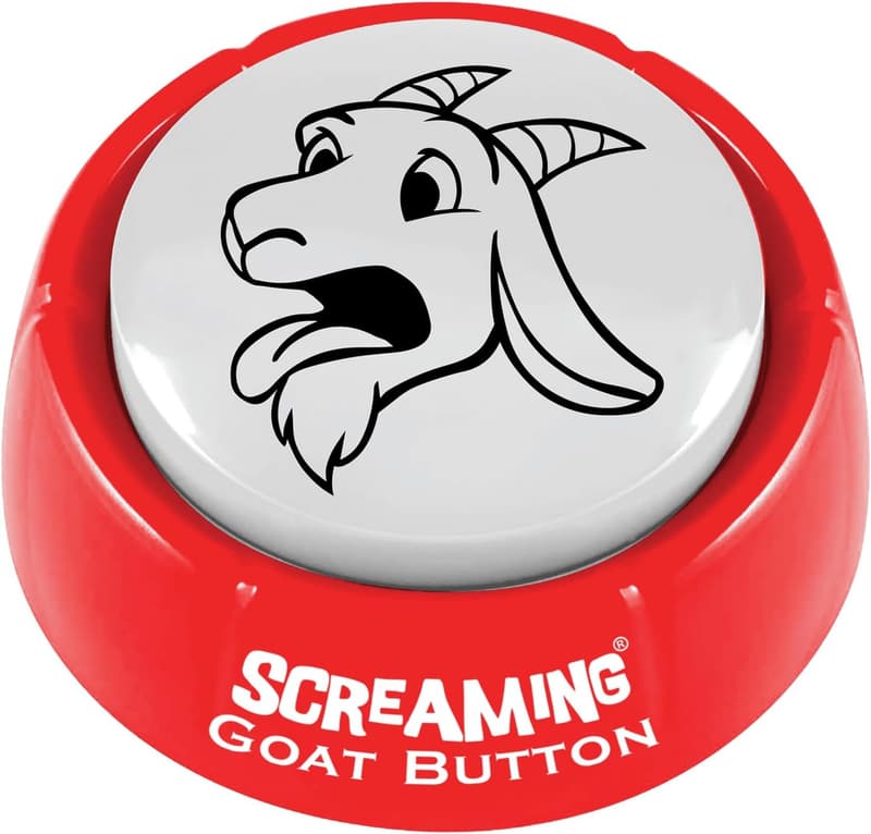 Screaming Goat Desk Toy Button | Funny Gag Gift for All