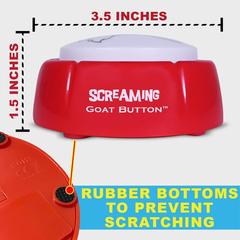 Screaming Goat Desk Toy Button | Funny Gag Gift for All