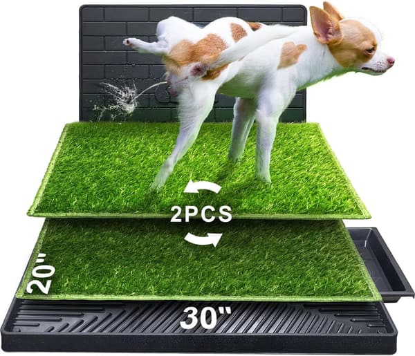 Indoor Dog Potty Training Pads with Pee Baffle, 2 Pcs