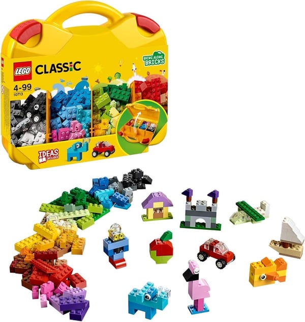 LEGO Classic Creative Suitcase with Colorful Building Bricks