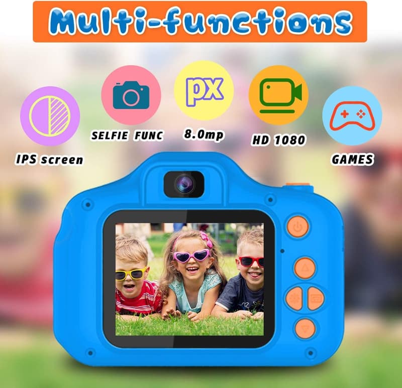 Kids Selfie Camera with 32GB SD Card - Gifts for Ages 3-9