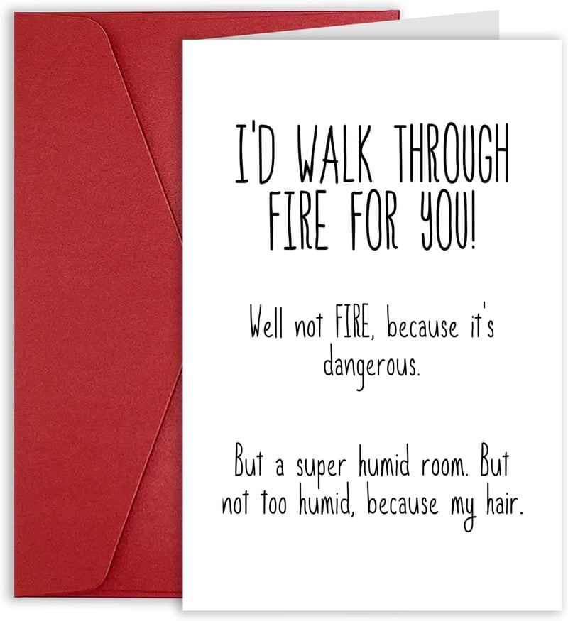 Funny Birthday Card for Best Friend & Romantic Anniversary Gift