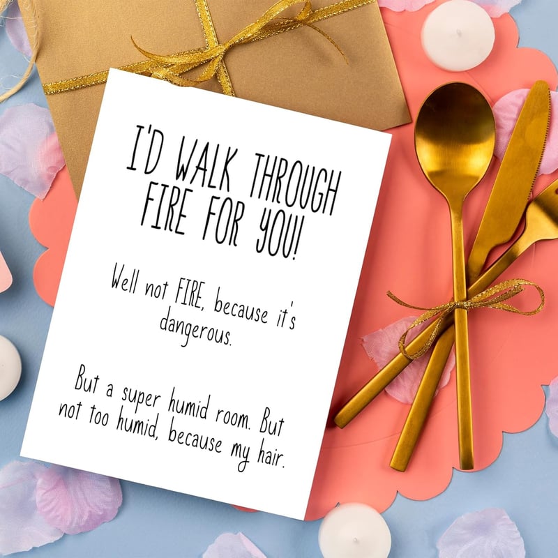 Funny Birthday Card for Best Friend & Romantic Anniversary Gift