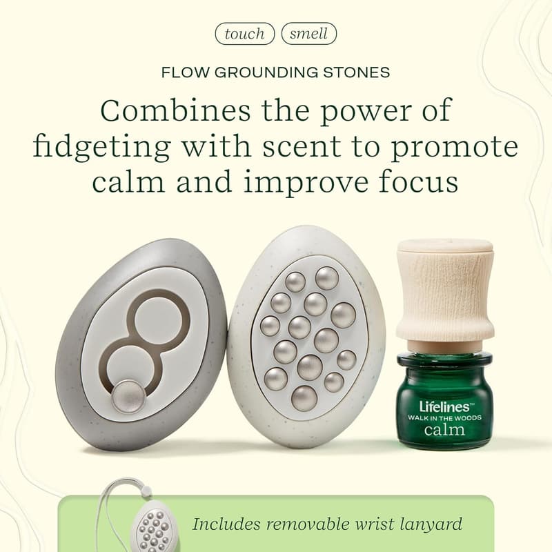 Grounding Stones with Essential Oil Blend - 2-Pack Fidget Set