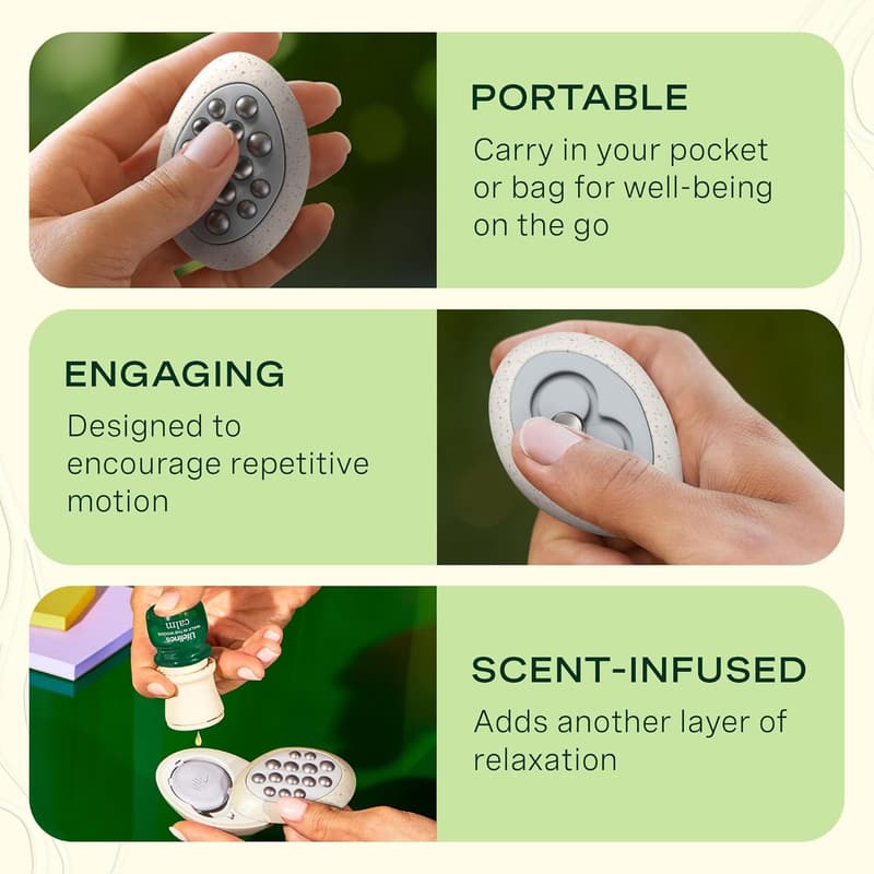 Grounding Stones with Essential Oil Blend - 2-Pack Fidget Set