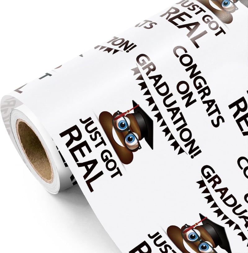 Graduation Funny Wrapping Paper Roll - 17