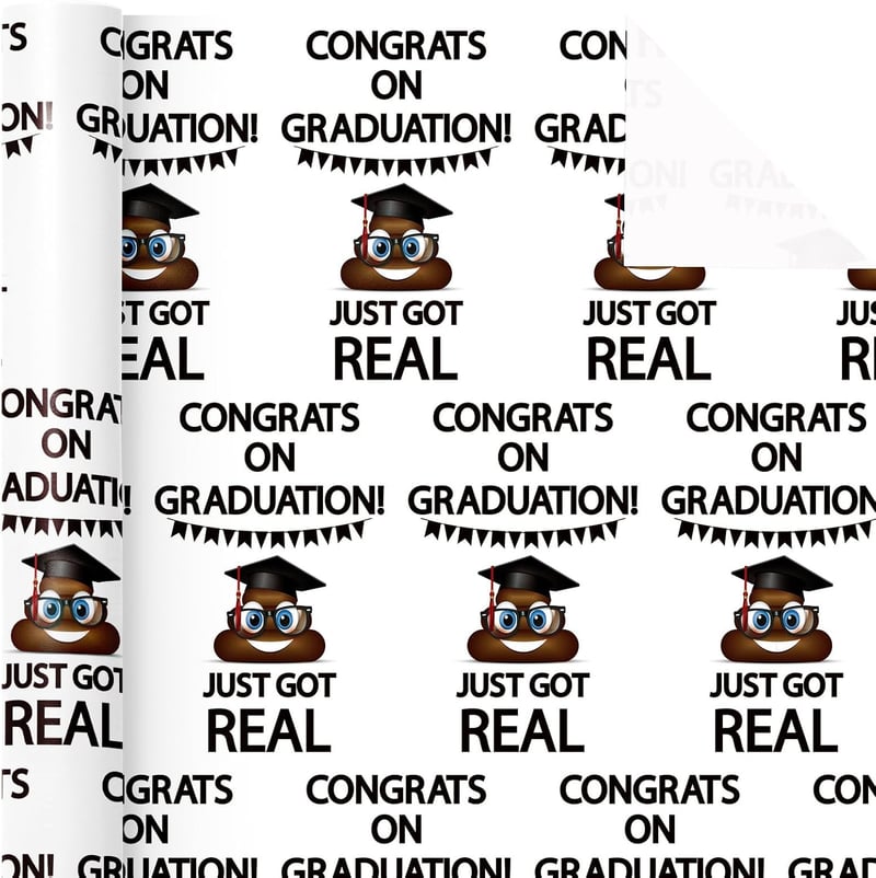 Graduation Funny Wrapping Paper Roll - 17