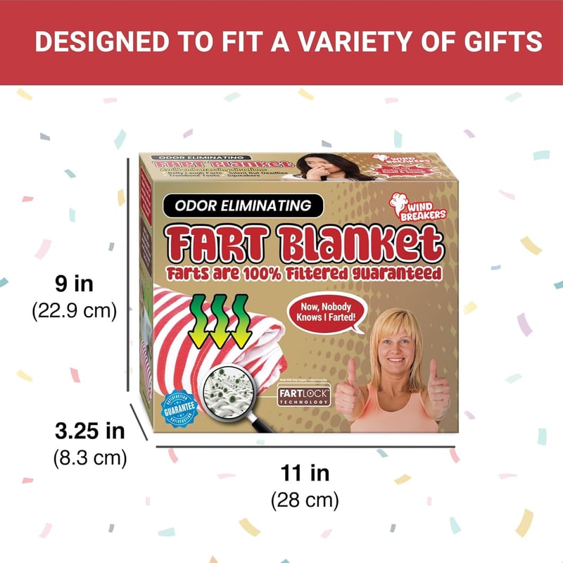 Funny Fart Blanket Gag Gift for White Elephant & Parties