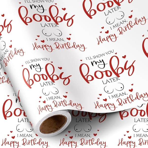 Funny Birthday Wrapping Paper for Men - 17