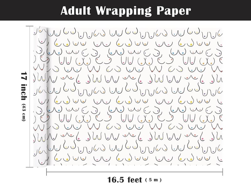 Funny Birthday Gift Wrap - Mini Roll - 17
