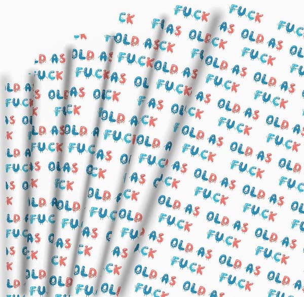 Inappropriate Gift Wrap for Adults - 6 Sheets, 20x28 Inch