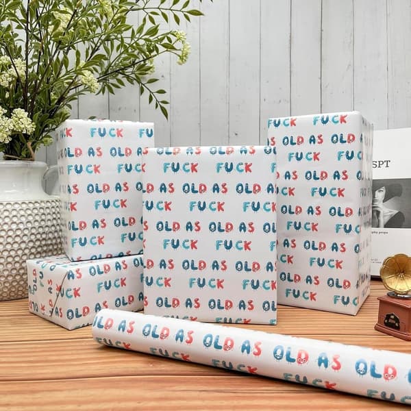 Inappropriate Gift Wrap for Adults - 6 Sheets, 20x28 Inch
