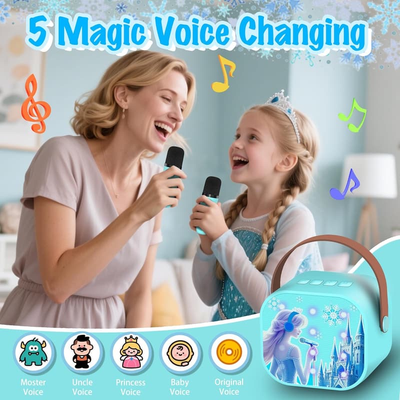 Princess Karaoke Machine for Girls' Birthday Gifts, Age 3-10