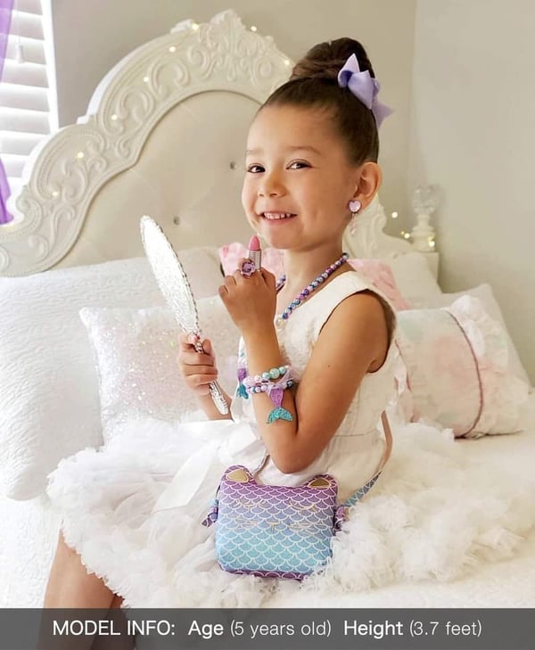 Mermaid Jewelry Purse for Little Girls' Dress-Up Play