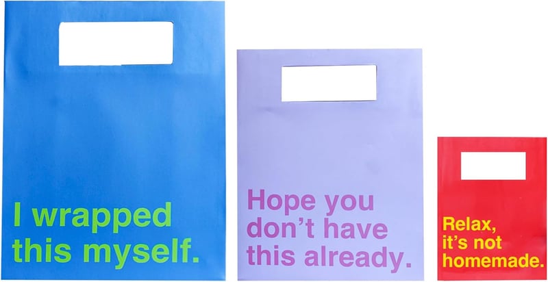 Funny Gift Bags - 3 Pack for White Elephant or Gag Gifts