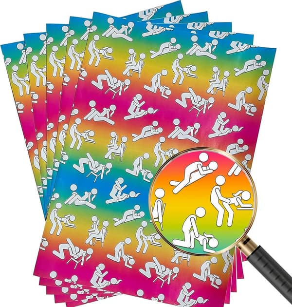 Colorful Rude Style Gift Wrap for Birthdays & Weddings (6 Pcs)