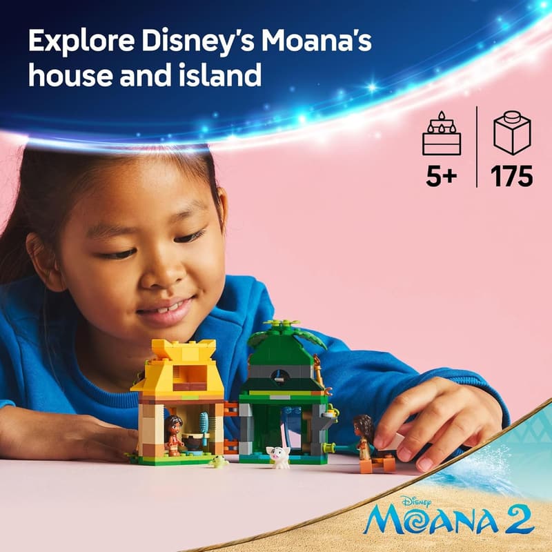 LEGO Disney Moana's Island Fun Building Set for Kids, 5+