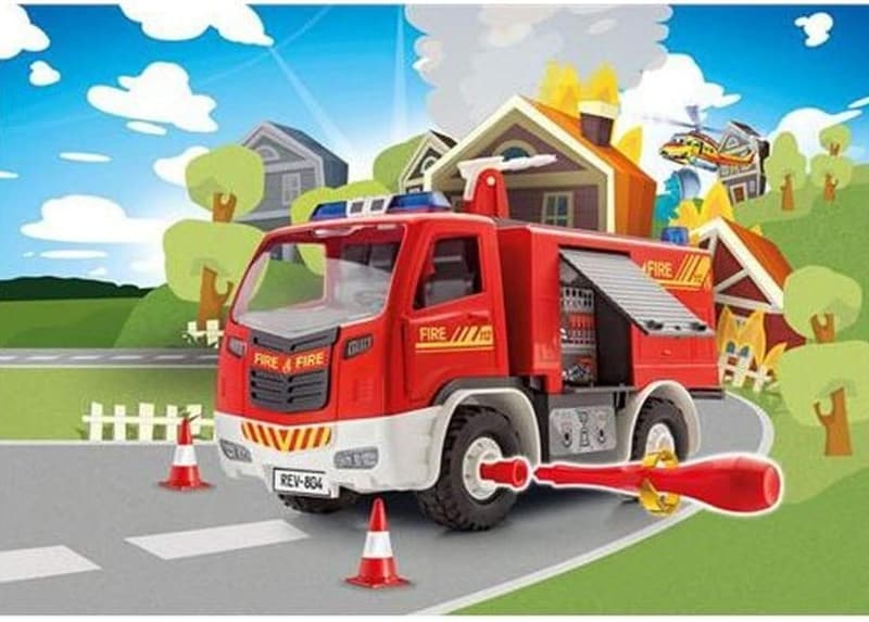 Junior Fire Truck Model Kit - Revell, Red